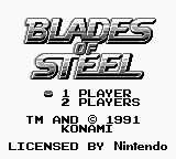 Blades of Steel (Europe) Title Screen